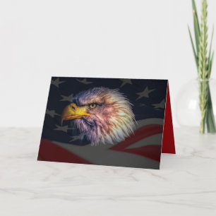 Cartão De Agradecimento Bandeira Americana Com Águia