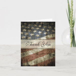 Cartão De Agradecimento Bandeira Americana Patriótica