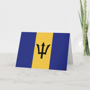 Cartão De Agradecimento bandeira Barbados