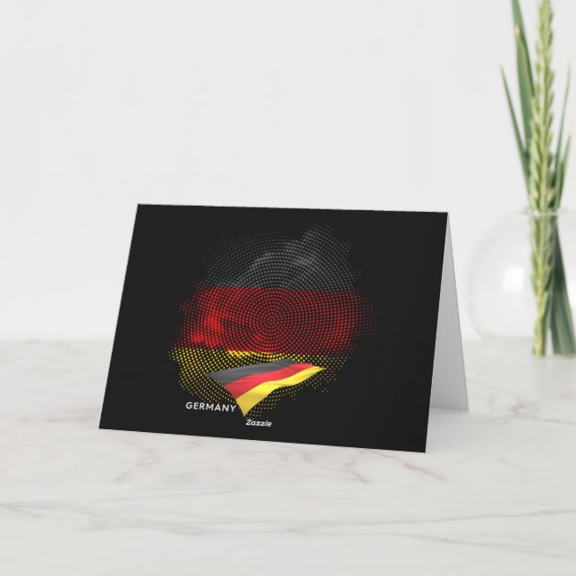 Cartão De Agradecimento bandeira da Alemanha (Verso)