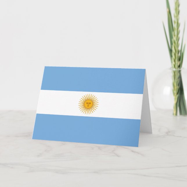 Cartão De Agradecimento Bandeira da Argentina (Frente)