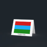 Cartão De Agradecimento Bandeira da Carélia<br><div class="desc">Bandeira Patriótica da República da Carélia.</div>