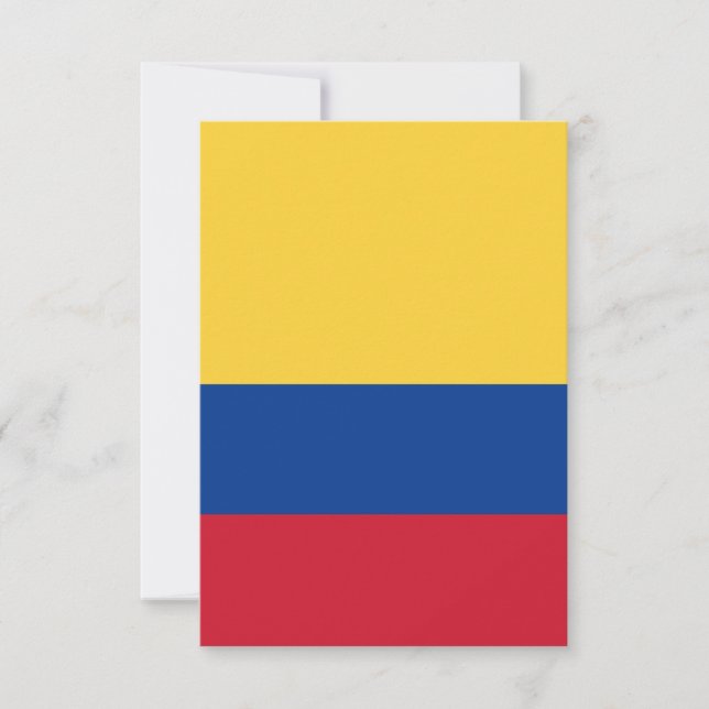 Cartão De Agradecimento bandeira da Colômbia (Frente)