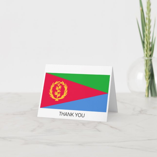Cartão De Agradecimento Bandeira da Eritreia (Frente)