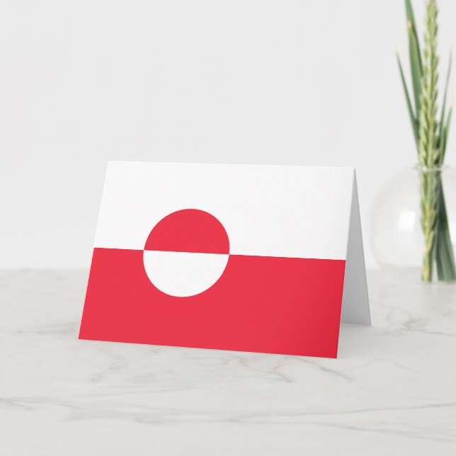 Cartão De Agradecimento Bandeira da Gronelândia (Frente)