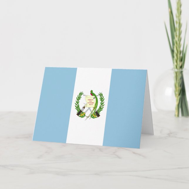 Cartão De Agradecimento Bandeira da Guatemala (Frente)