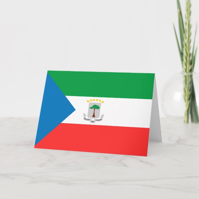 Cartão De Agradecimento Bandeira da Guiné Equatorial (Frente)