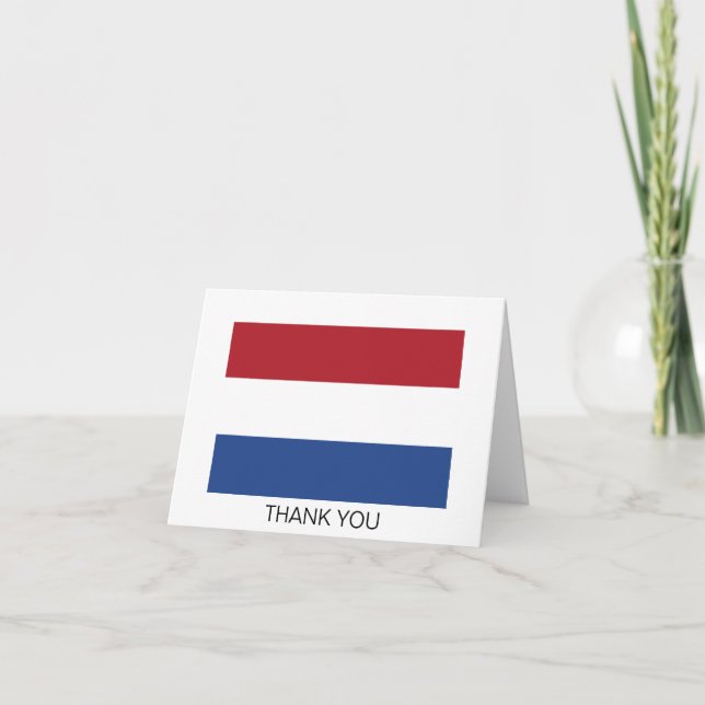 Cartão De Agradecimento Bandeira da Holanda (Frente)