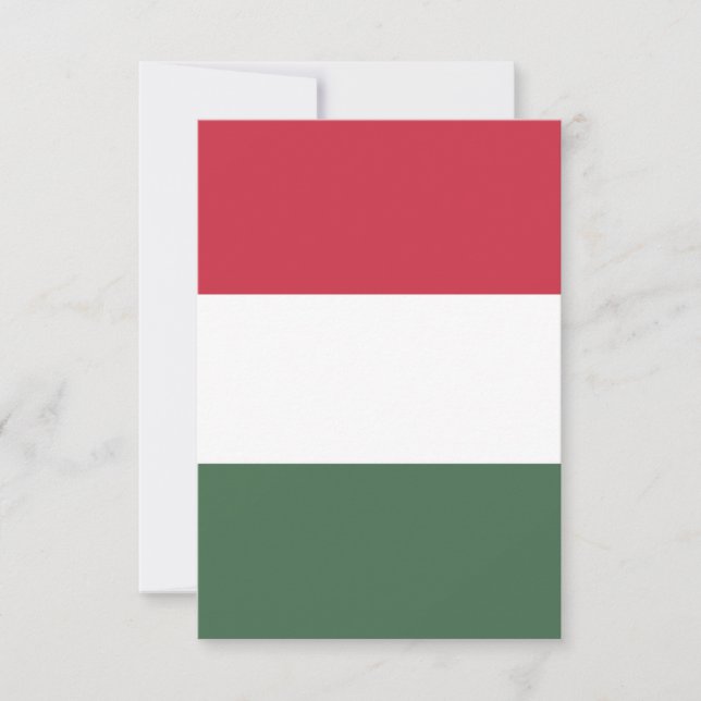 Cartão De Agradecimento Bandeira da Hungria (Frente)