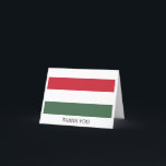 Cartão De Agradecimento Bandeira da Hungria<br><div class="desc">Bandeira Patriótica da Hungria.</div>
