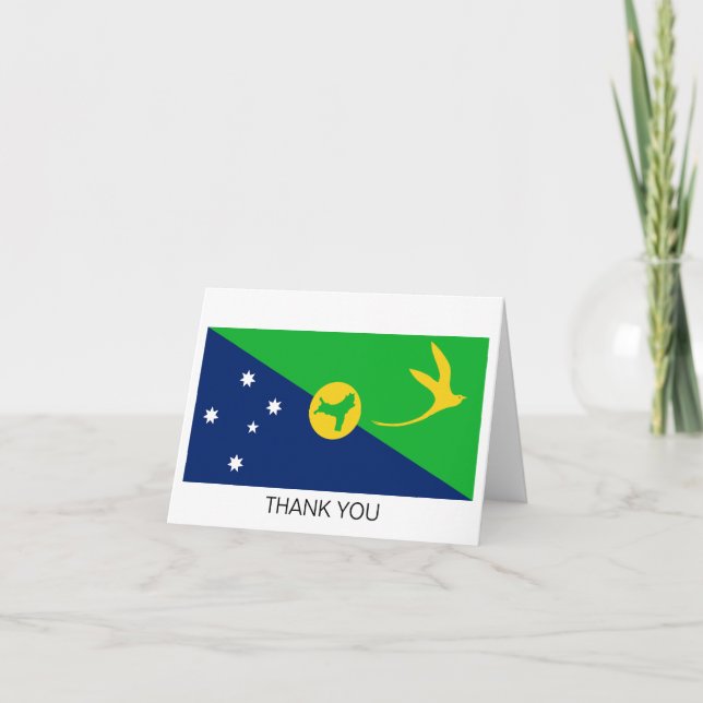 Cartão De Agradecimento Bandeira da Ilha Christmas (Frente)