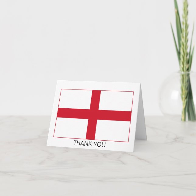 Cartão De Agradecimento Bandeira da Inglaterra (Frente)