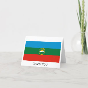 Cartão De Agradecimento Bandeira da Karachay-Circássia