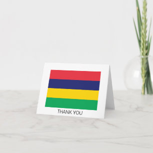 Cartão De Agradecimento Bandeira da Maurícia