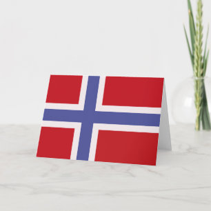 Cartão De Agradecimento Bandeira da Noruega