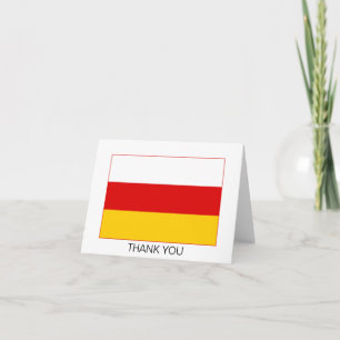 Cartão De Agradecimento Bandeira da Ossétia do Sul