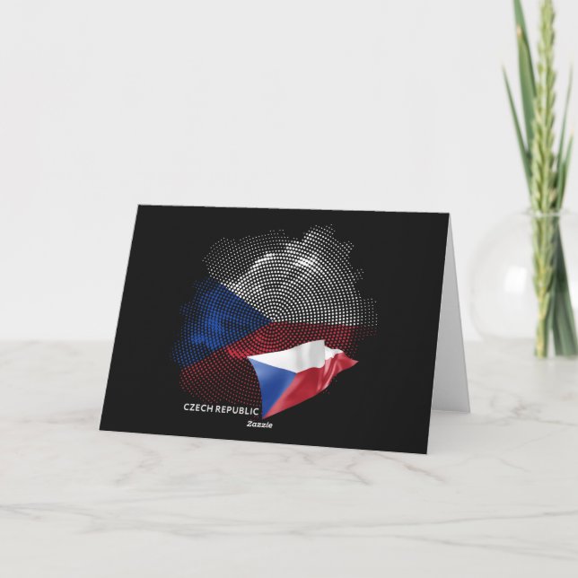Cartão De Agradecimento bandeira da República Tcheca (Verso)