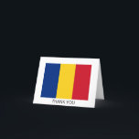 Cartão De Agradecimento Bandeira da Romênia<br><div class="desc">Bandeira Patriótica da Romênia.</div>