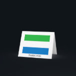 Cartão De Agradecimento Bandeira da Serra Leoa<br><div class="desc">Bandeira patriótica da Serra Leoa.</div>