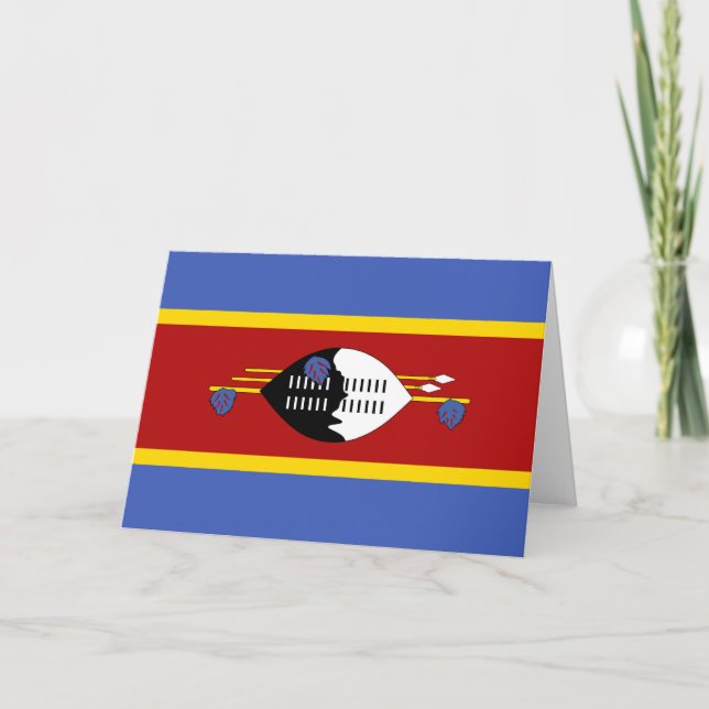 Cartão De Agradecimento Bandeira da Suazilândia (Frente)