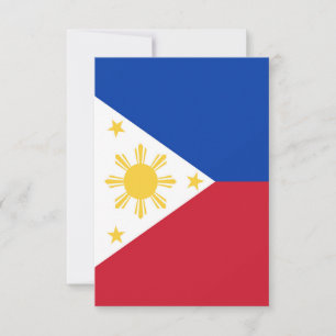 Cartão De Agradecimento Bandeira das Filipinas