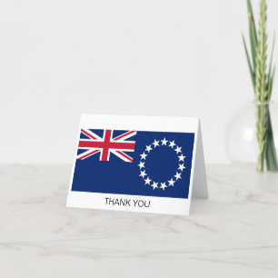 Cartão De Agradecimento Bandeira das Ilhas Cook