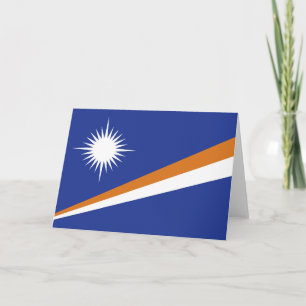 Cartão De Agradecimento bandeira das Ilhas Marshall