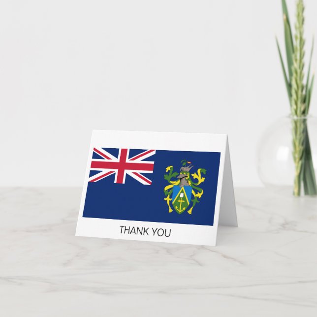 Cartão De Agradecimento Bandeira das Ilhas Pitcairn (Frente)
