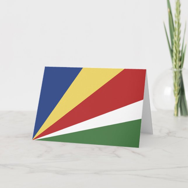 Cartão De Agradecimento Bandeira das Seychelles (Frente)