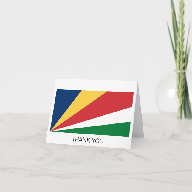 Cartão De Agradecimento Bandeira das Seychelles (Frente)
