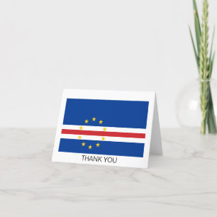 Cartão De Agradecimento Bandeira de Cabo Verde