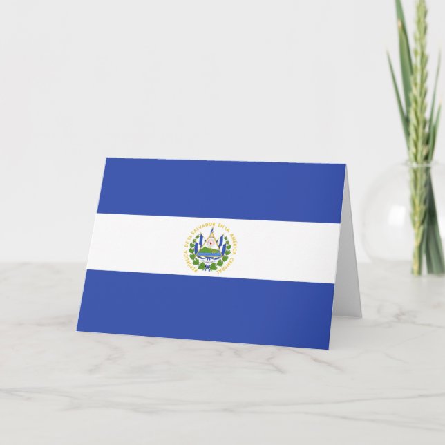 Cartão De Agradecimento Bandeira de El Salvador (Frente)