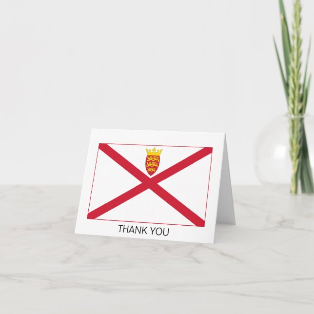 Cartão De Agradecimento Bandeira de Jersey (Frente)