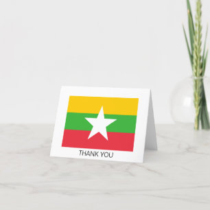 Cartão De Agradecimento Bandeira de Myanmar