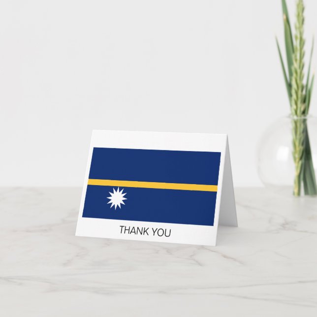 Cartão De Agradecimento Bandeira de Nauru (Frente)