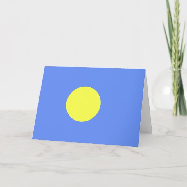 Cartão De Agradecimento bandeira de Palau (Frente)