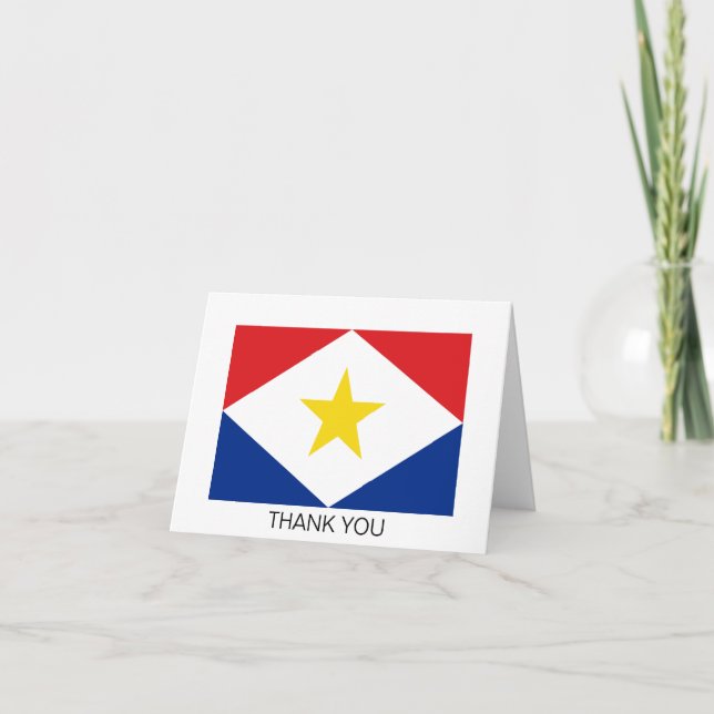 Cartão De Agradecimento Bandeira de Saba (Frente)