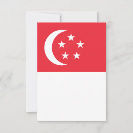 Cartão De Agradecimento bandeira de Singapura