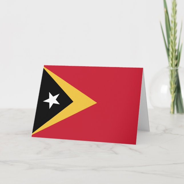 Cartão De Agradecimento bandeira de Timor Leste (Frente)