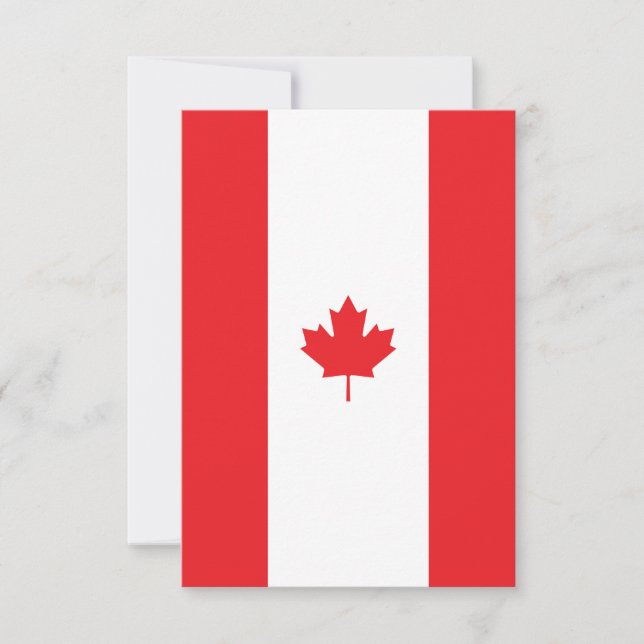 Cartão De Agradecimento Bandeira do Canadá (Frente)