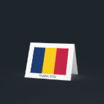 Cartão De Agradecimento Bandeira do Chade<br><div class="desc">Bandeira patriótica do Chade.</div>