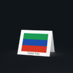 Cartão De Agradecimento Bandeira do Daguestão<br><div class="desc">Bandeira patriótica do Daguestão.</div>