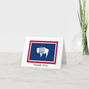 Cartão De Agradecimento Bandeira do Estado de Wyoming