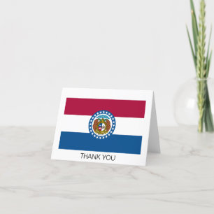 Cartão De Agradecimento Bandeira do Estado do Missouri