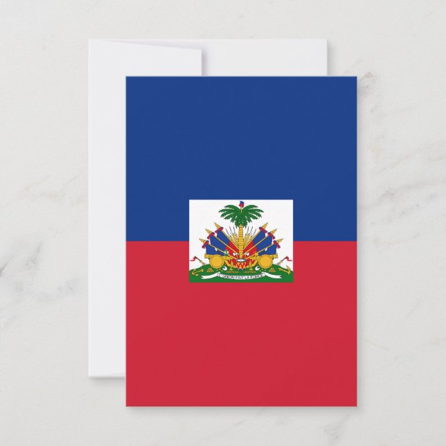 Cartão De Agradecimento Bandeira do Haiti (Frente)