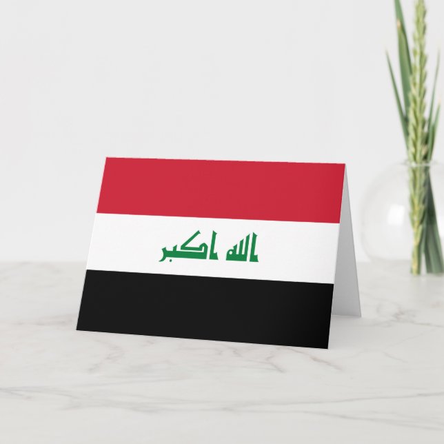 Cartão De Agradecimento Bandeira do Iraque (Frente)