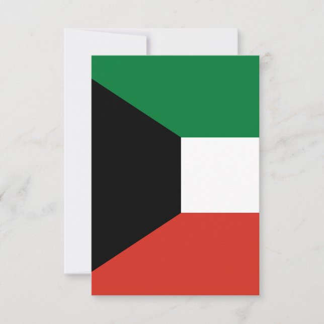 Cartão De Agradecimento bandeira do Kuwait (Frente)