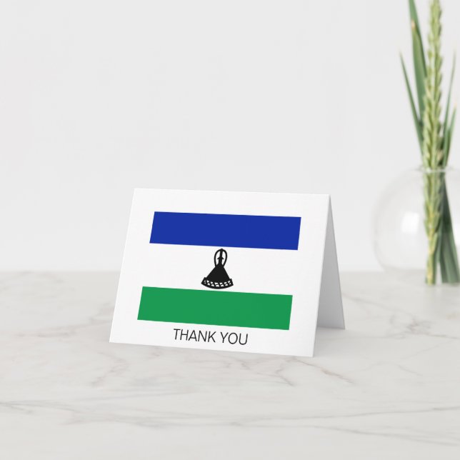 Cartão De Agradecimento Bandeira do Lesoto (Frente)