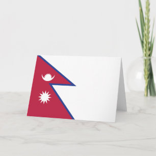 Cartão De Agradecimento Bandeira do Nepal