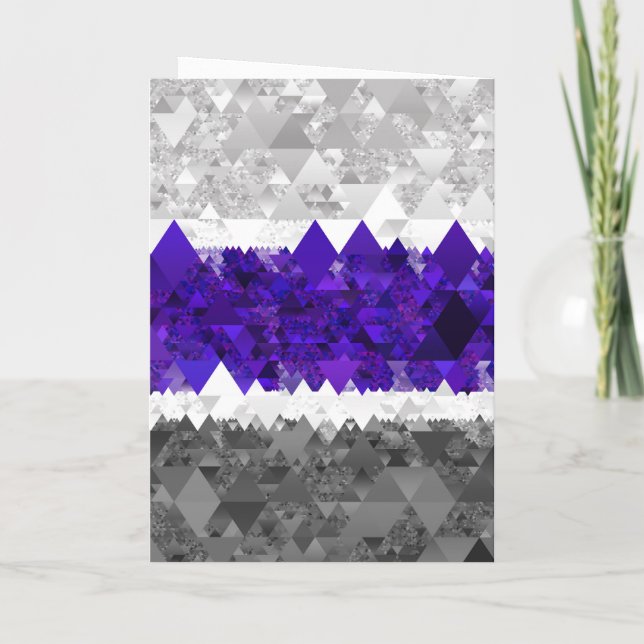 Cartão De Agradecimento Bandeira do Orgulho Boho Geométrico Mod Retro Grey (Verso)